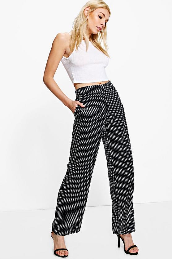 Maeve Printed Wide Leg Trousers